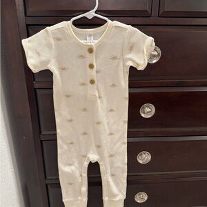 Charming Cream Kids Bodysuit with Buttons